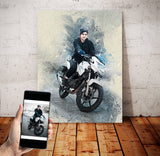 Peinture photo moto personnalisée 