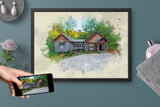 Personalized House photo Painting