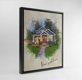 Personalized House photo Painting
