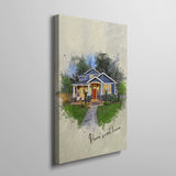 Personalized House photo Painting